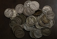 50 Mercury Dimes Silver Lot 5318 50 Mercury Dimes Silver Lot 5318