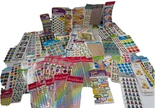 Lot VTG Stickers Prismatic Sandy Lion Stickerpotimus Trend & 7 Dandelion Crayons