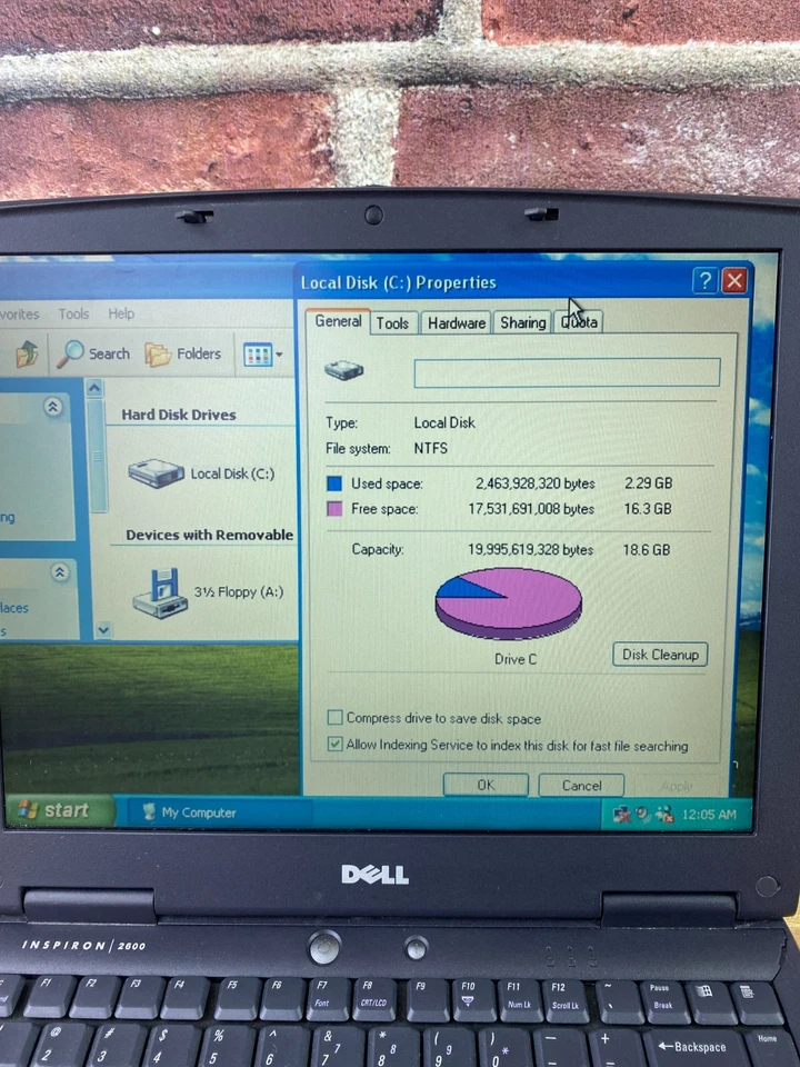 Ноутбук игровой Dell Inspiron 2600 ретро Celeron 1,20 ГГц 384 МБ RAM (Windows XP) - Изображение 3 из 4