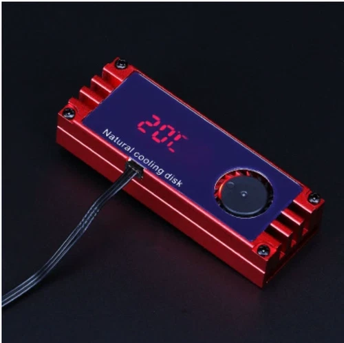 M2 SSD Cooler Temperature OLED Digital Display Fit For M.2 2280 NVME SSD Solid