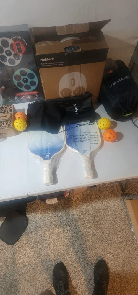 Lightweight Carbon Fiber Pickleball Set with 2 Paddles 4 Balls and Carry Bag