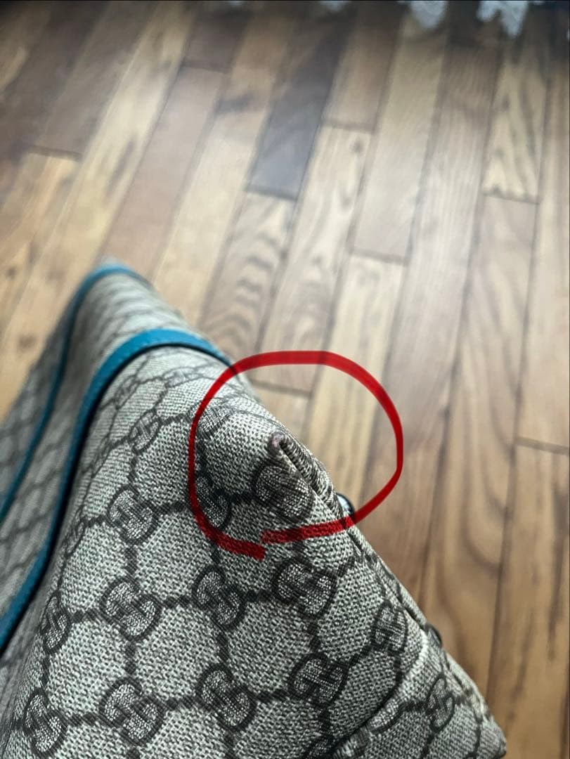 Gucci Tote Bag Blue Leather Women's Fashion Authentic Excellent Condition thumbnail 13