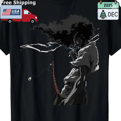 100% Made in USA, 180g The Coolest Afro Samurai T-Shirt