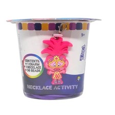 Trolls Necklace Activity Kit Toy with Charm - Poppy Sunglasses - NEW SEALED