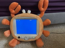 RARE 9.6" LCD Hannspree Crab TV with Remote Kids Working Orange Children VTG