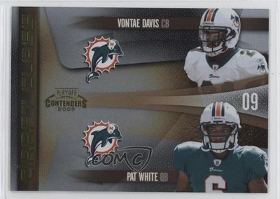 2009 Playoff Contenders Draft Class Gold Vontae Davis Pat White Rookie RC 1k9