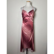 Trixxi VTG Y2K Babydoll Dress XL Pink Ombre Glitter Spaghetti Strap Fairy Grunge