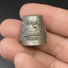 VTG Cape Cod Metal Pewter Thimble Souvenir Heavy
