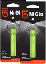 Ni Glo 2” UV Rechargeable Glowing Keychain, Glow-In-The-Dark Accessory for Keys