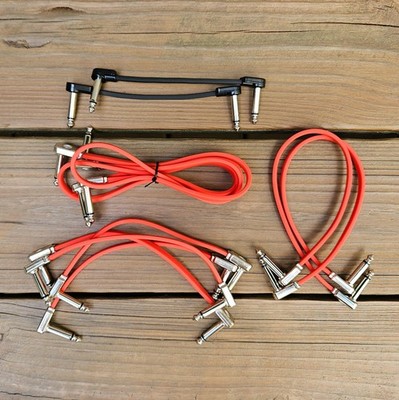 Lot Of 10 Flat Ribbon Pedalboard Instrument Patch Cables Fender Ernie Ball