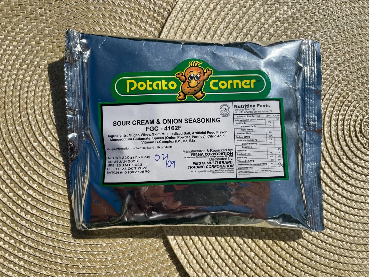 Potato Corner Sour Cream and Onion Fries Seasoning Powder 220GRAMS