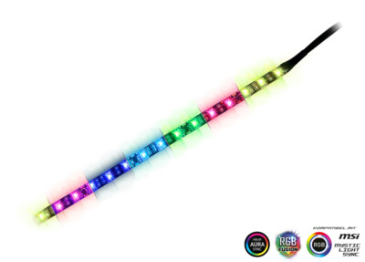 LED RGB Strip ASUS AURA MSI MYSTIC LIGHT kompatible 12V 4Pin RGB-Header 50cm 
