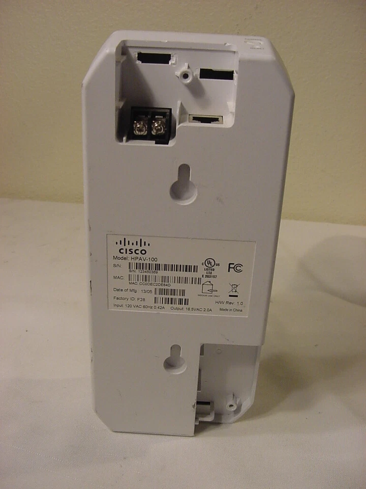 Adaptador de corriente AV enchufe doméstico Cisco HPAV-100 - SIN CABLE DE ALIMENTACIÓN Foto 2 de 4