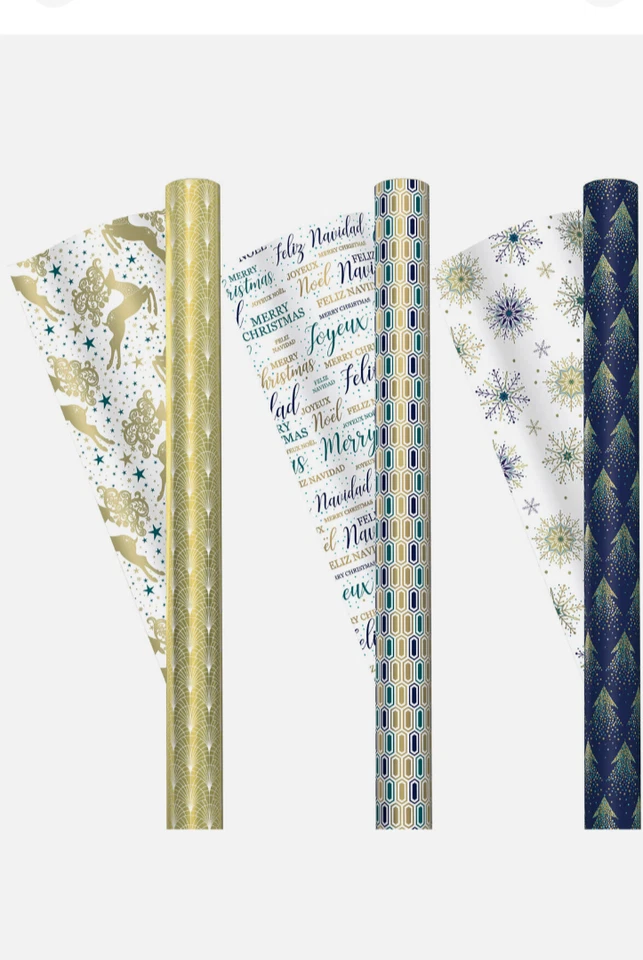 Papel de envolver regalo Kirkland doble cara - 270 cuadrados Ft. Foto 4 de 4