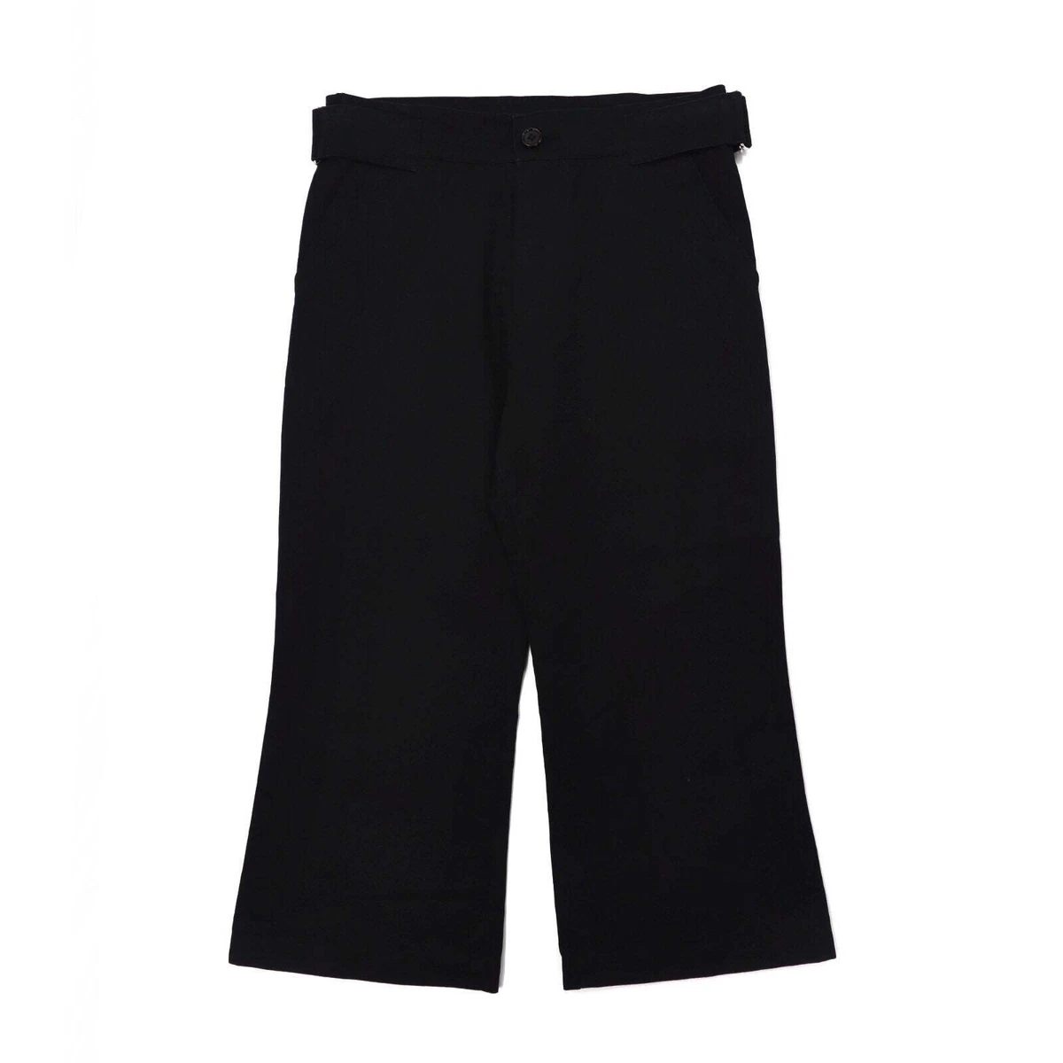 Yohji Yamamoto Side Adjust Wide Pants 2 Black Cotton FZ-P25-015 Made in Japan