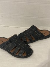 Ositos Mens Size 12 Black Slide Sandals j331