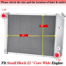 4-Core Radiator fit 68-74 Chevy Nova 1975-1987 EL Camino 1973-74 Apollo #CC571