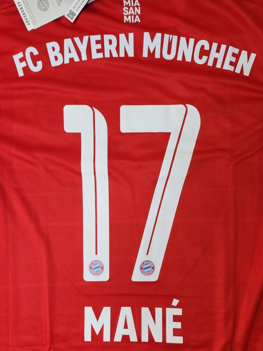 Bayern Munich 2022/2023 Adidas Home Red #17 Mane Jersey M-XL