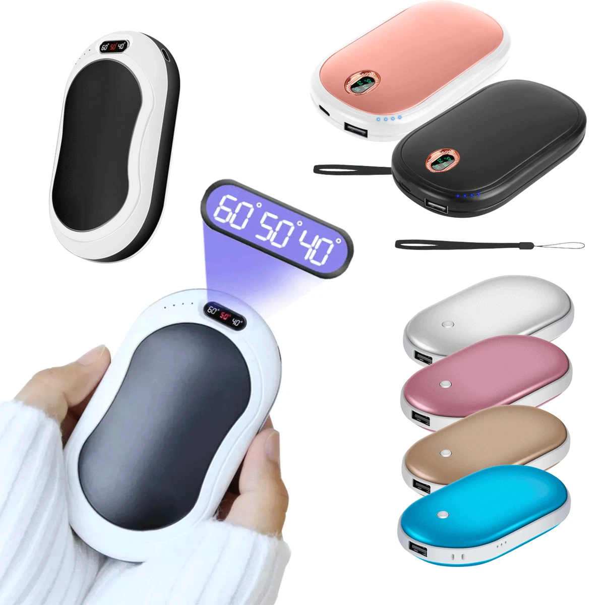 10000mAh Rechargeable Hand Warmer USB Heater Power Bank Electric Pocket  Warmers | eBay