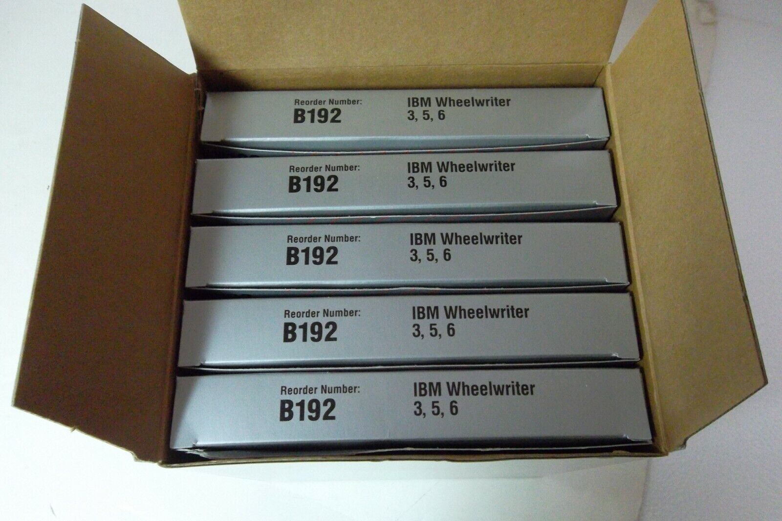 LOT-5 Nu-kote B192 IBM WheelWriter 3 5 6 Ribbon Lift-Off Cassette 1337761 NEW