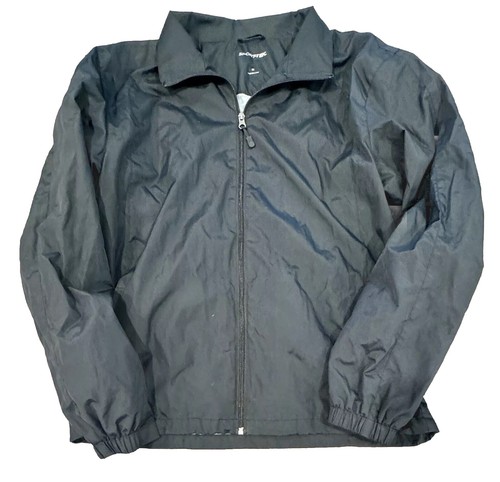 Sport-Tek Men's Medium Full-Zip Windbreaker Jacket Black NWOT M