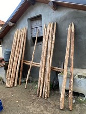Pali In Legno Di Castagno con punta o senza, varie misure e diametri