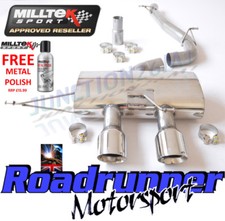 Milltek Golf MK6 R Exhaust 3" Race System Cat Back Non Res Non Valved Polished