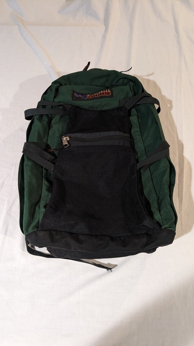 Vintage Wilderness Experience Backpack Green Canvas Zip | eBay