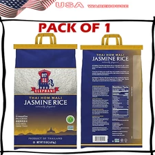 817 Elephant Thai Hom Mali White Jasmine Rice - 15 Pounds Bag, Jasmine Rice, NEW
