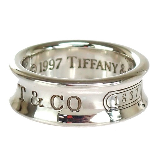 Tiffany \u0026 Co Logo 1837 Ring Silver 925 