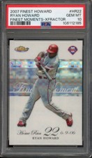 2007 Topps Finest Moments RYAN HOWARD #HR22 X-Fractor /50 Phillies PSA 10