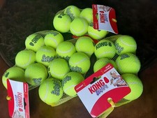 24 KONG Medium Tennis Balls Air Dog/Puppy Squeakair Fetch Toy Bulk Wholesale