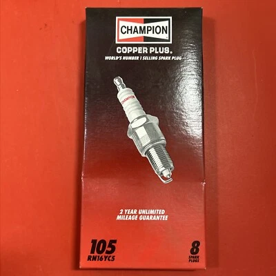 Champion Spark Plugs  RN16YC5  #105  Copper Plus  Pack of 8  - Bild 1 von 3