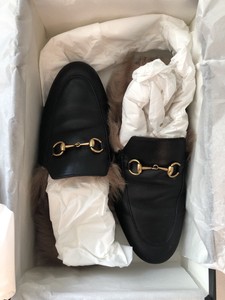 princetown leather slipper fur