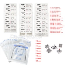 AZDENT Dental Orthodontic Mini Standard Brackets MBT Roth Brace/Arch Wires 