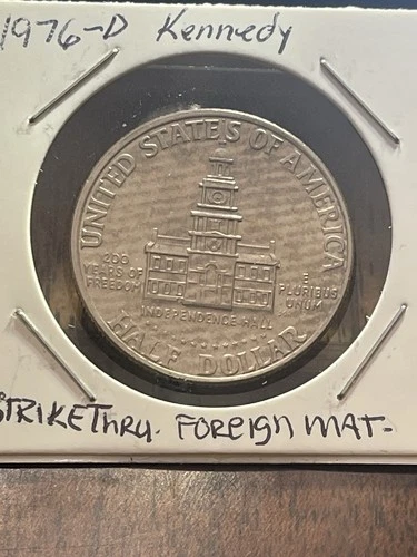 RARE 1976-D ERROR Kennedy Half /Eisenhower dollar Bicentennial SET UNC.