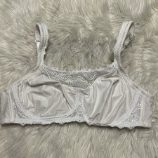 Amoena 40A Bra White Dana SB Wirefree Camisole Mastectomy Pockets Back 0862