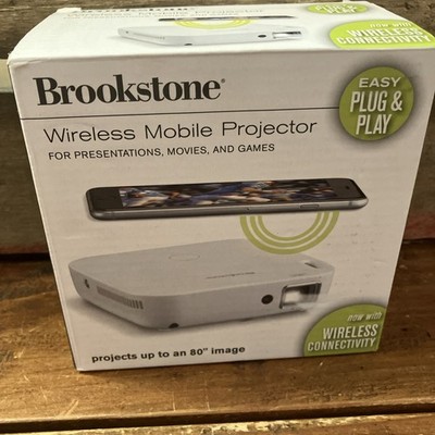 Brookstone Mini Projector 848 x 480 200 Lumens 975362 Wired HDMI ONLY *READ*