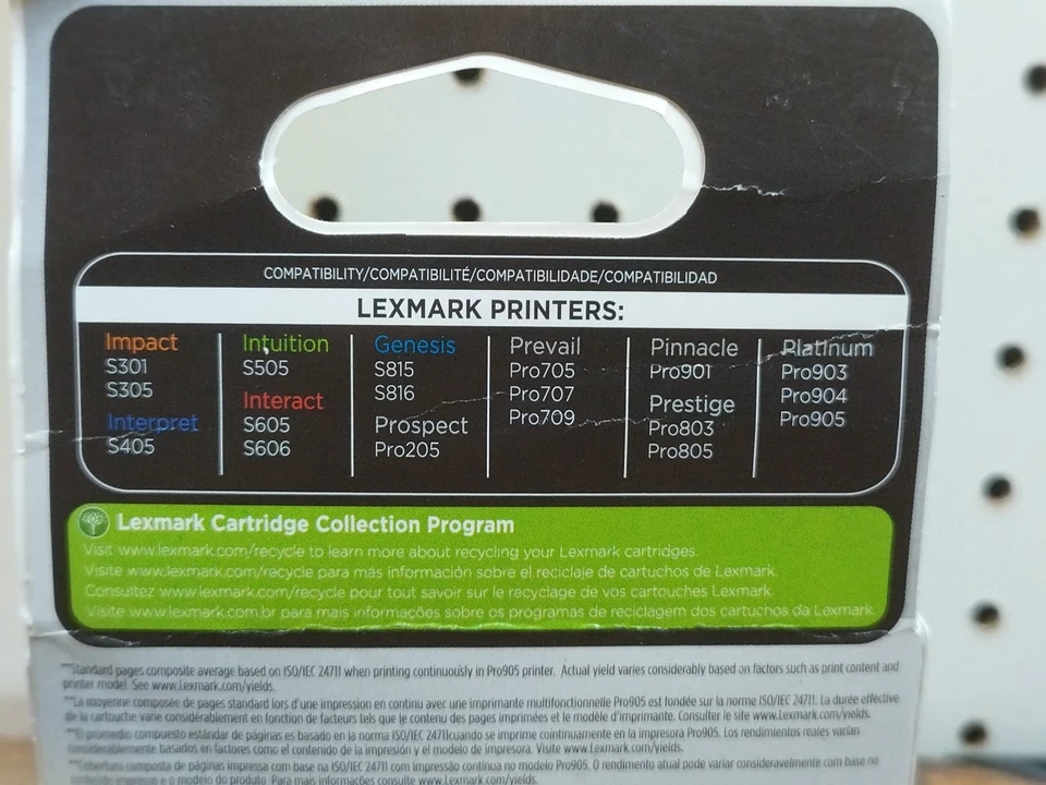 Lexmark 100XL Color Multipack Cyan, Magenta, Yellow Genuine ink Cartridge - Image 2 of 3