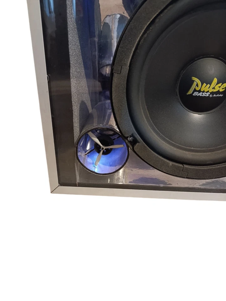 Audiotop Pulse Coppia Subwoofer 10" con Box Plexiglass Retroilluminato Blu Usato - Immagine 2 di 4