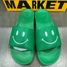Chinatown Market Green White Smile Slides Men's Size 10 New Sandal
