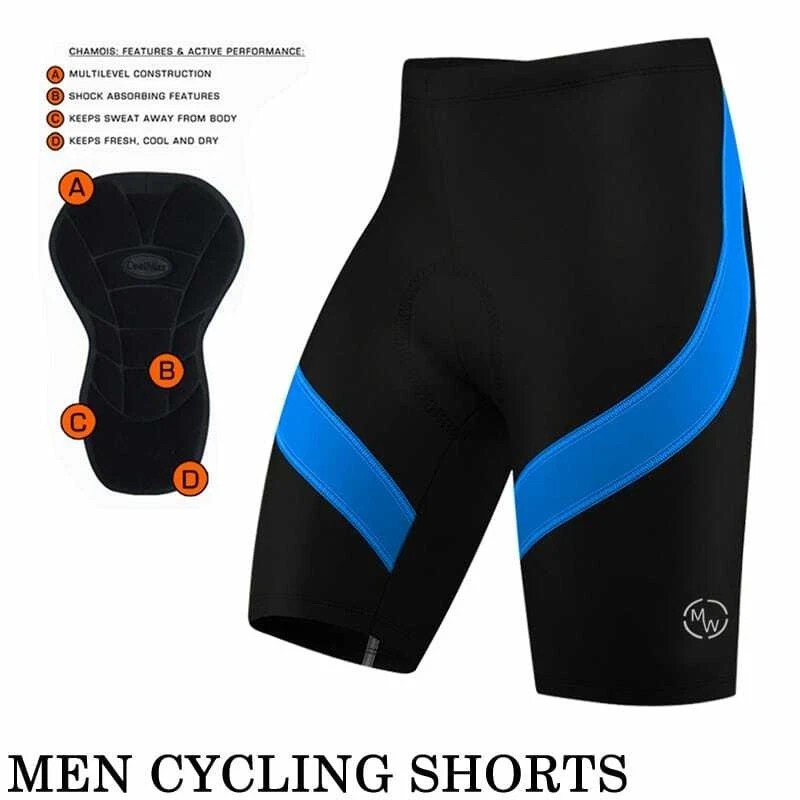 Mens Cycling Shorts Padded MTB Bike Compression Lycra Bicycle Riding Gear Trunks