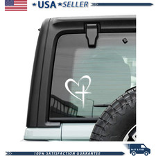 Cross Sticker Decal Car, Window, Notebook in WhiteColor: White