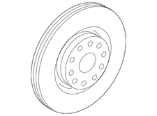 Genuine Volkswagen Disc Brake Rotor Front 5C0-615-301-D