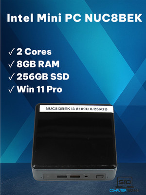 Mini PC Intel NUC8BEK i3-8109U 8GB RAM 256GB SSD Intel Iris Plus Graphics 655