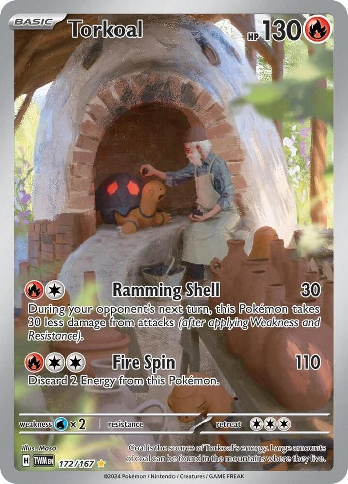 Torkoal Holo Illustration Rare SV06: Twilight Masquerade 172/167 NM - Image 1 of 1