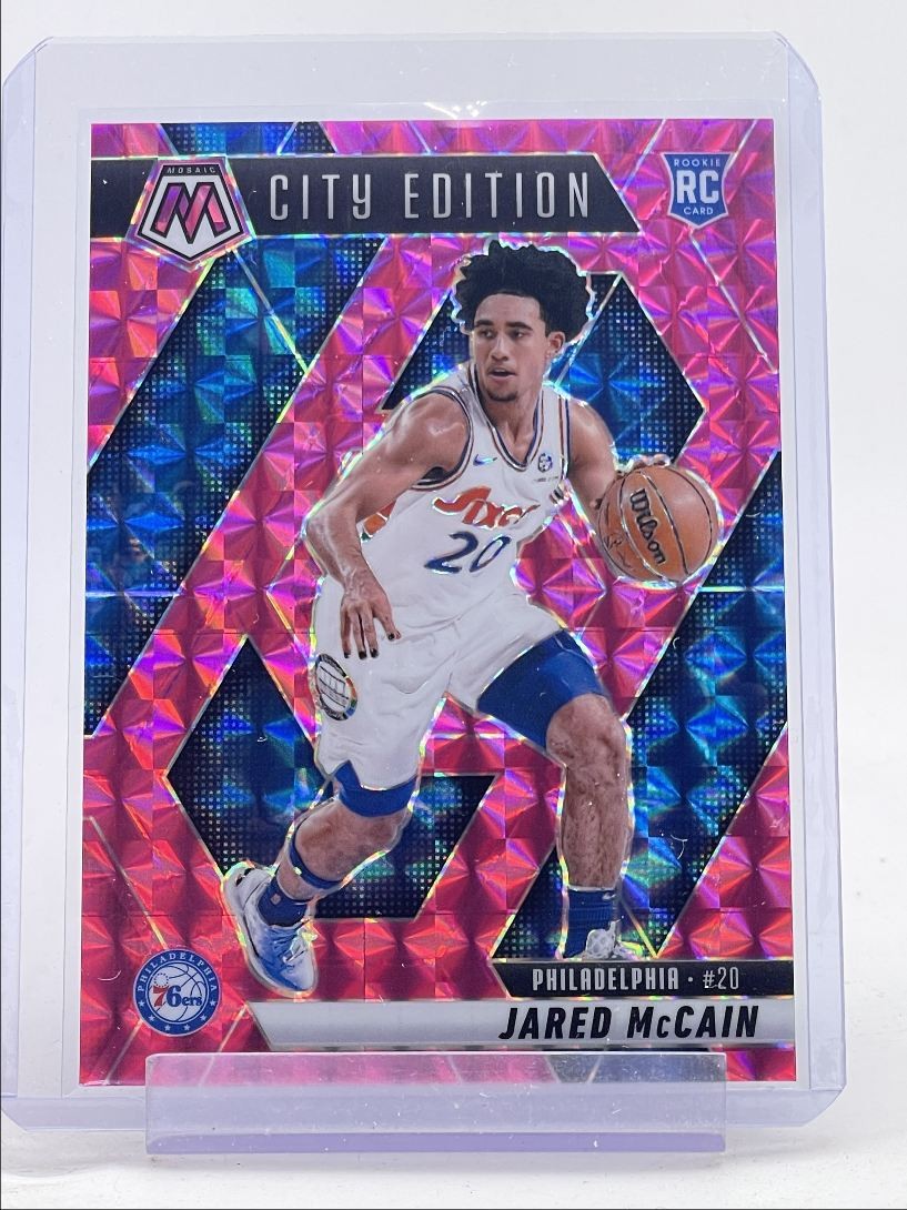 JARED MCCAIN 2024-25 MOSAIC CITY EDITION ROOKIE PINK MOSAIC RC /175 Q3464