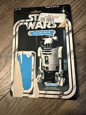 Vintage Kenner 1977 STAR WARS IV 4 R2-D2 Full UNCUT Card Back Cardback R2D2 77