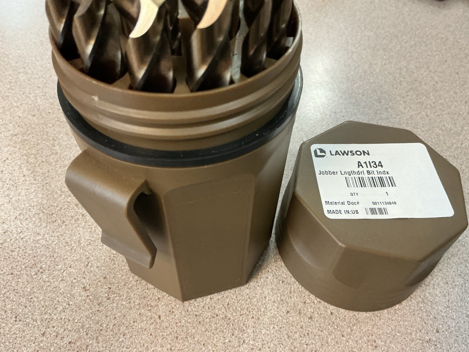 LAWSON JOBBER LENGTH DRILL SET & INDEX 1/16” - 1/2”   29 TOTAL COBALT DRILLS NEW