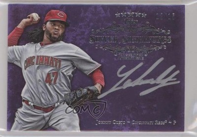 2013 Topps Five Star Silver Signatures Purple 12/15 Johnny Cueto Auto xr1